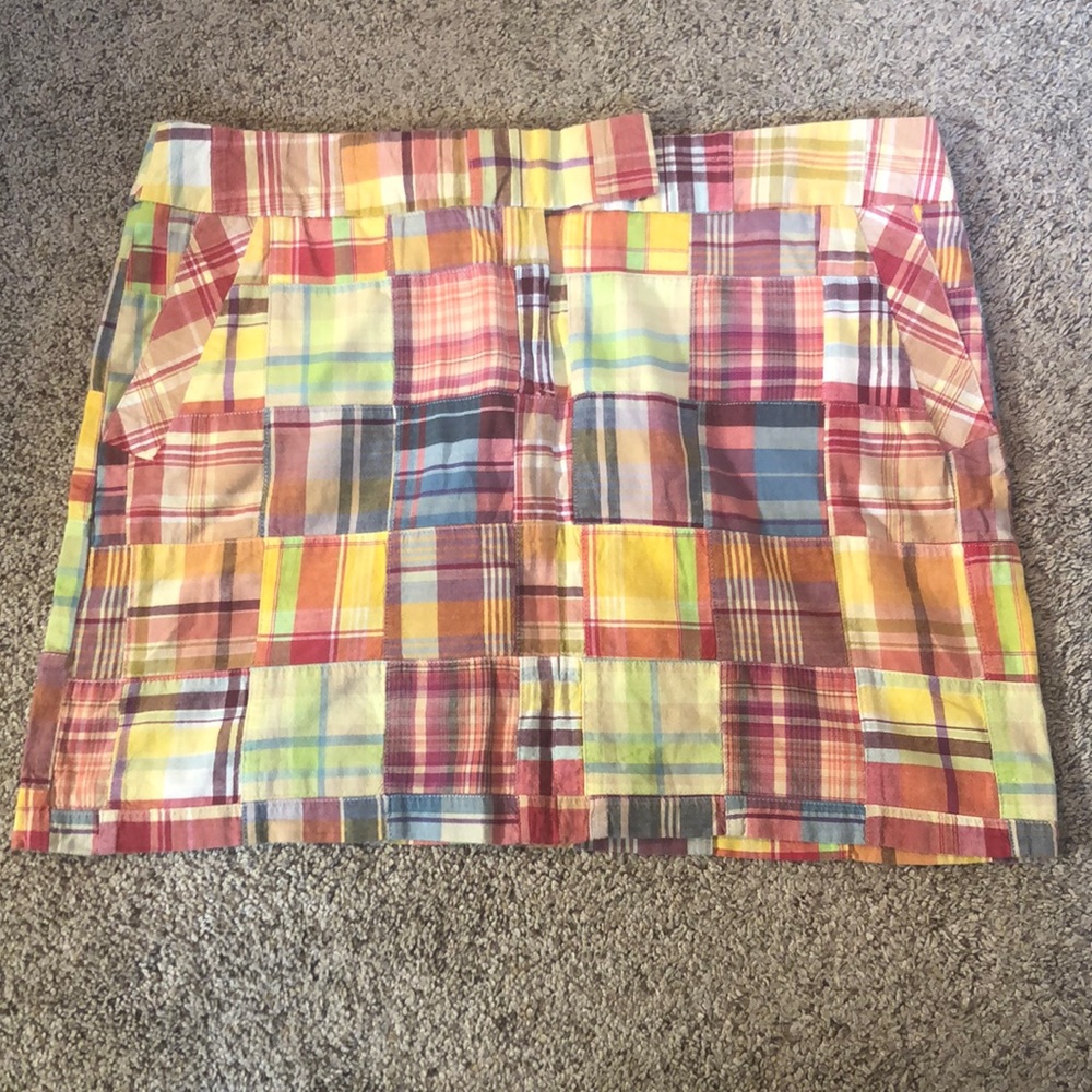 J. Crew madras skirt size 12